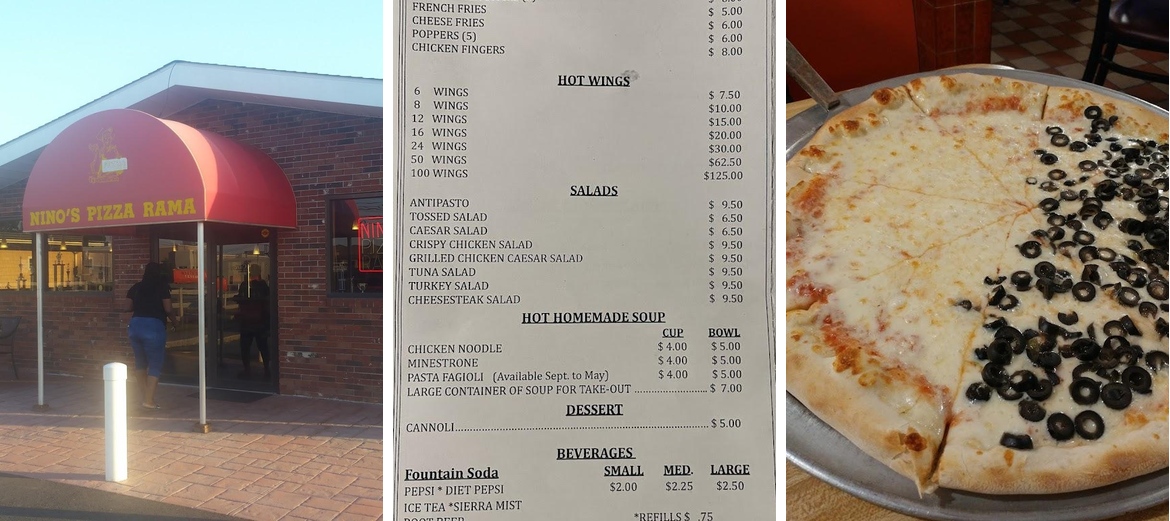 Ninos Pizzarama Menu