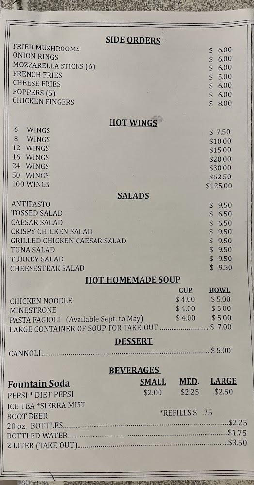 Ninos Pizzarama Menu image 1